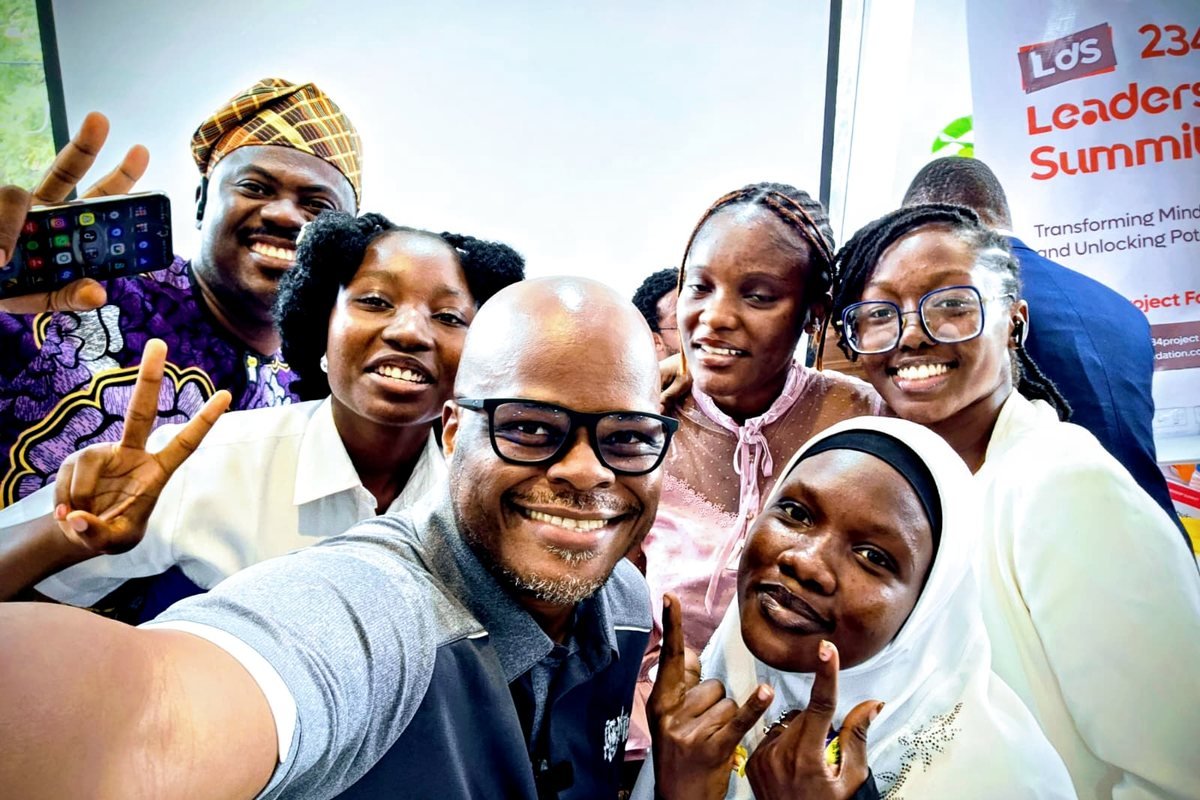Mobolaji with participants at a 234 Project Leadership Summit in Lagos