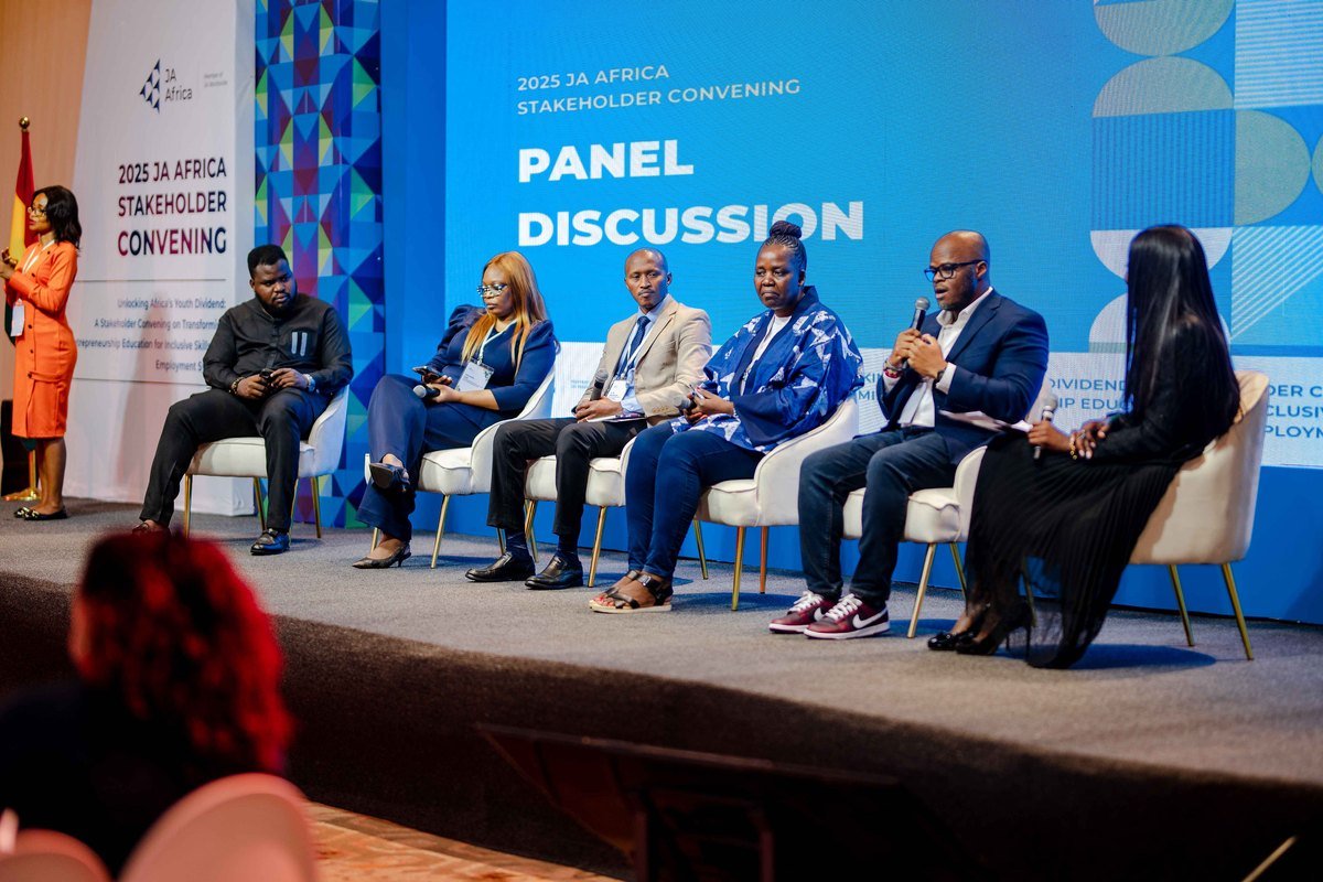 Mobolaji on the panel at the JA Africa Company of the Year Conference